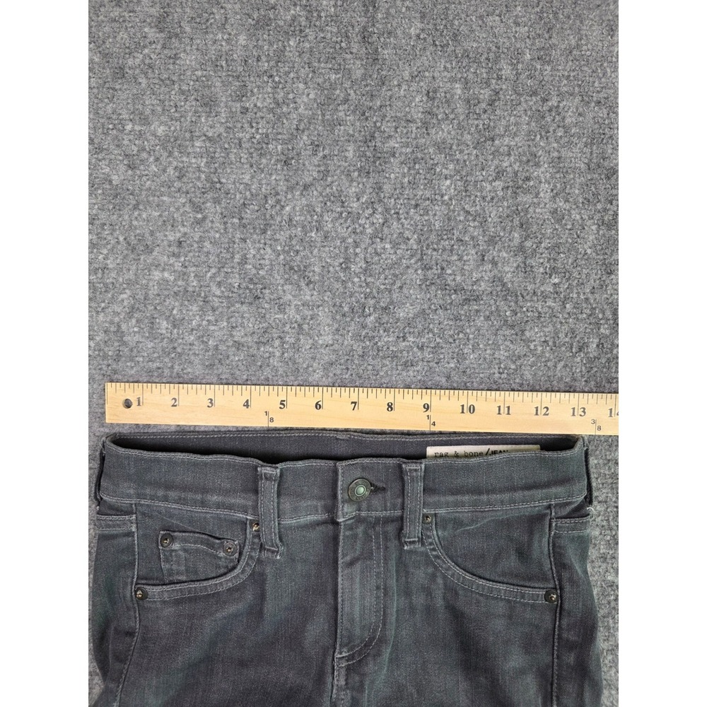Rag & Bone Skinny Jeans Womens 24 Grey Everett W1502C933EVE Stretch Denim - Picture 8 of 11